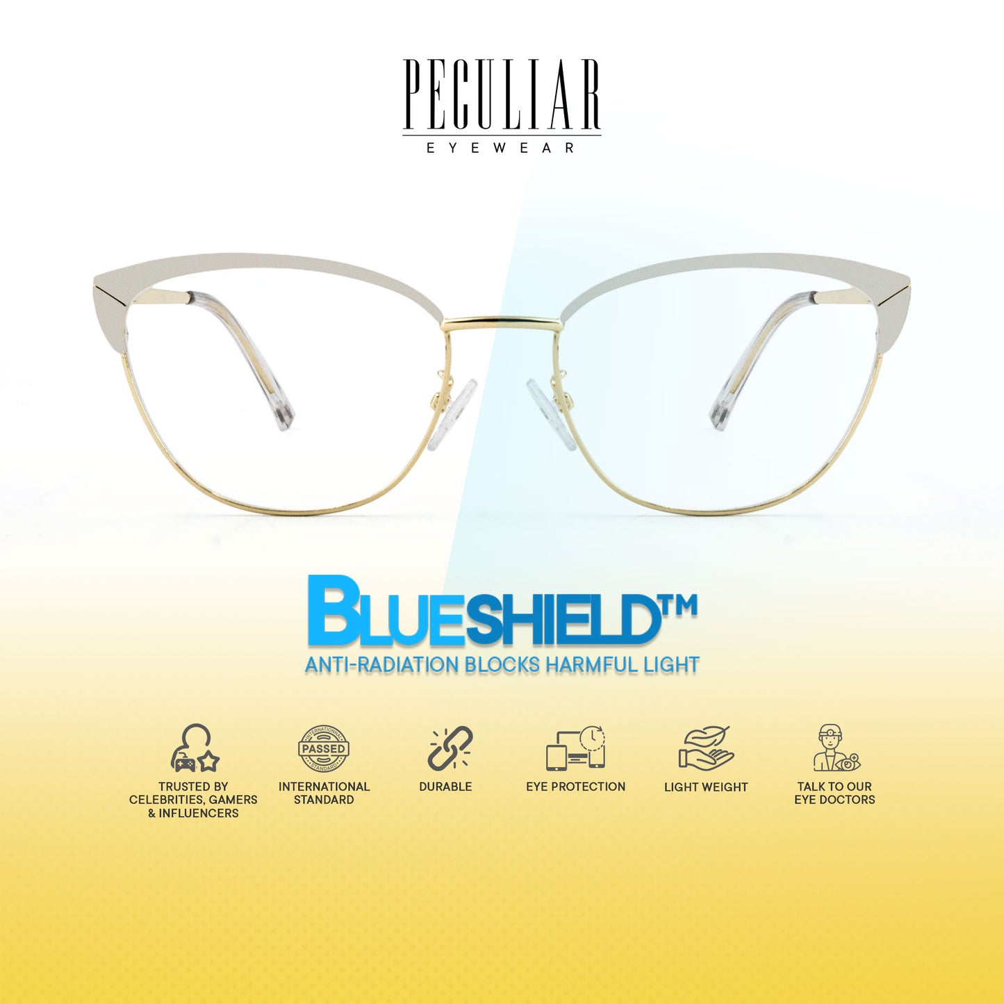 Mary Cat Eye Metal Frame Photochromic TransitionPro