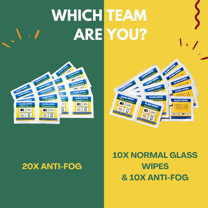 Peculiar Anti-Fog and Glass Wipes 20pcs only Bundle Nano-Technology Cleaner Non-Toxic Quick Dry
