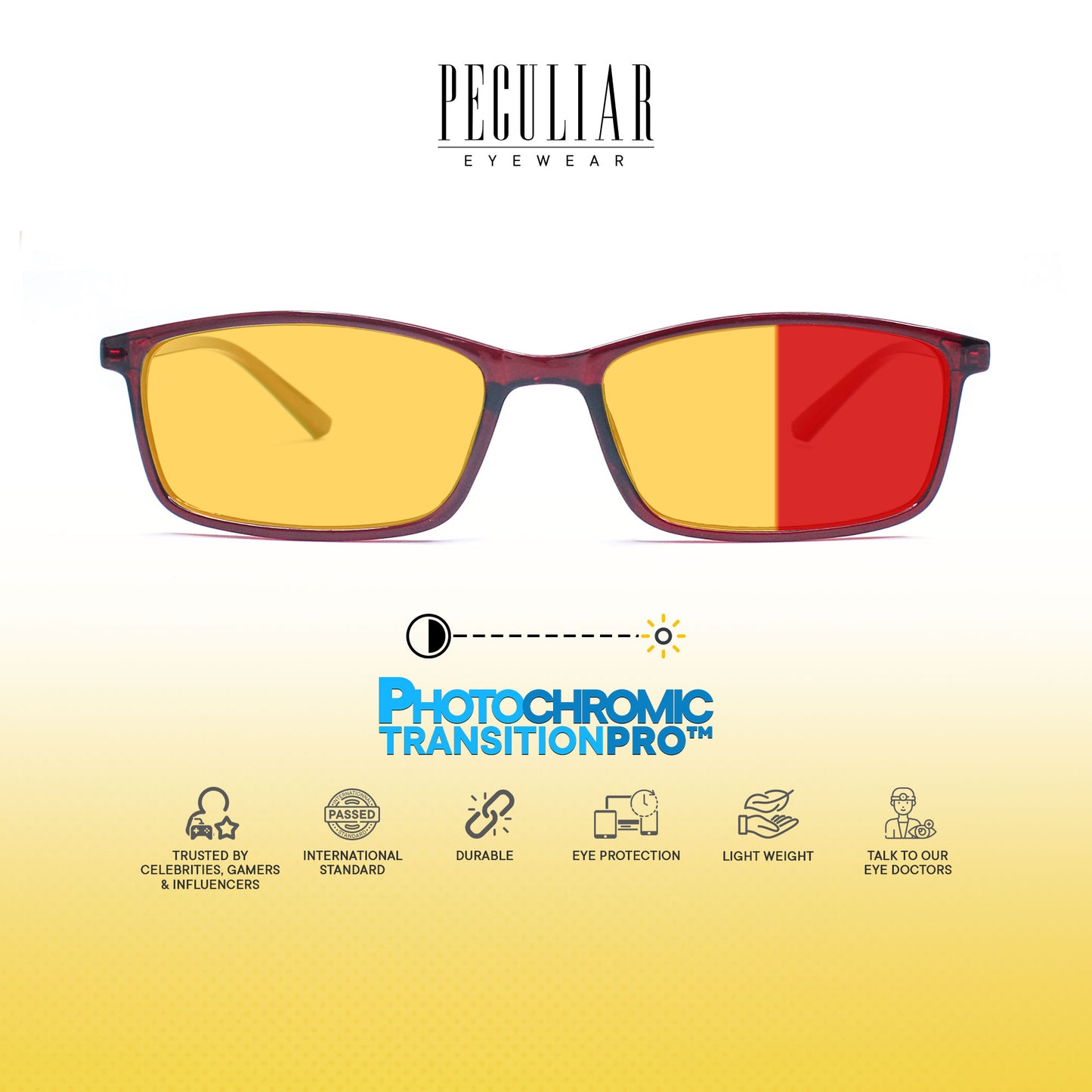 Peculiar Maxx Rectangle Acetate Sunglass Anti Rad Eyeglass Replaceable Lens Frames PhotoChromic TransitionPro Polarized UV400 Lens Photochromic TAC Lens for Men and Women