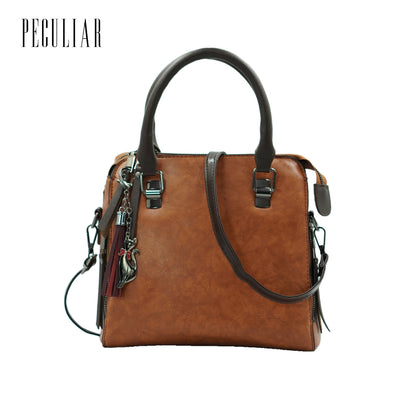 Peculiar HAERIN Leather Handbag Business Office School for men women