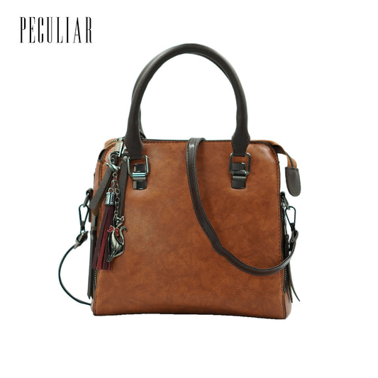 Peculiar HAERIN Leather Handbag Business Office School for men women