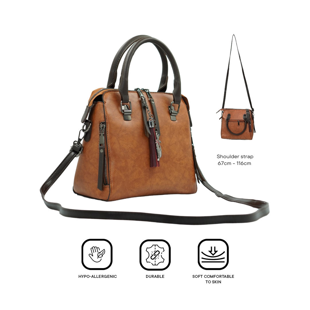 Peculiar HAERIN Leather Handbag Business Office School for men women