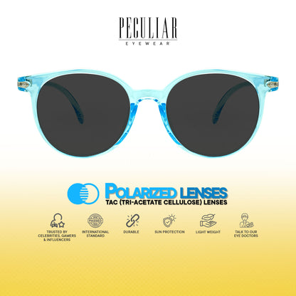 Peculiar Andy Round Acetate Sunglasses Polarized TAC UV400 & Anti-Rad Lenses Replaceable Frames for Men & Women