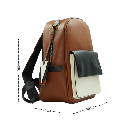 Peculiar KAREN Leather Backpack Business Office School for men women