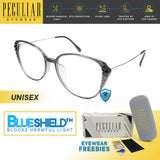 Peculiar CARA Cat's Eye Polycarbonate & Stainless Frame Anti Radiation Glasses UV400