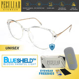 Peculiar CARA Cat's Eye Polycarbonate & Stainless Frame Anti Radiation Glasses UV400