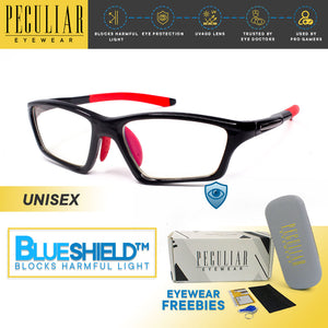 Peculiar DEE Rider Square FLEX Rubberized TR90 Frame Anti Radiation Glasses UV400