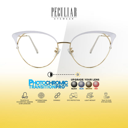 Elizabeth Cat Eye Metal Frame Photochromic TransitionPro