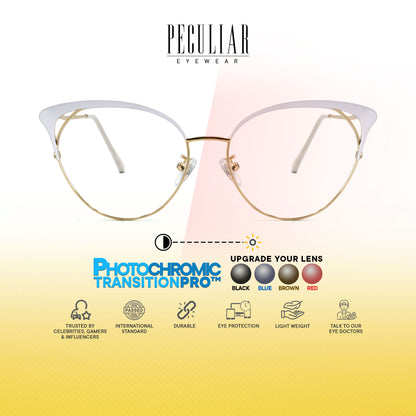 Elizabeth Cat Eye Metal Frame Photochromic TransitionPro