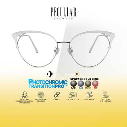 Elizabeth Cat Eye Metal Frame Photochromic TransitionPro