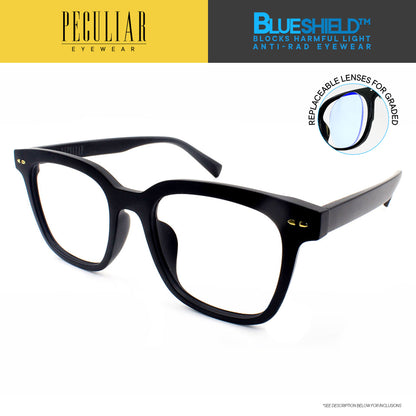 Peculiar Eyewear PIYO Square Anti Radiation Sunglasses Replaceable Lenses for Men and Women