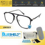 Peculiar GAIA aviator Square Computer Eyewear Anti Radiation Glasses UV400 for Men and Women