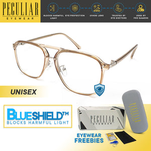 Peculiar GAIA aviator Square Computer Eyewear Anti Radiation Glasses UV400 for Men and Women