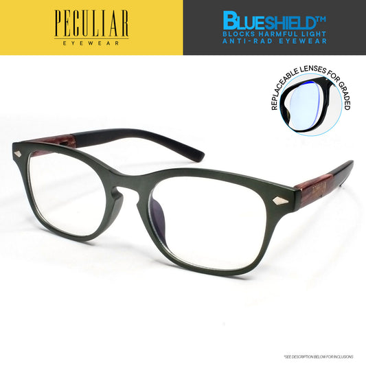 Peculiar DREW Square Acetate Frame Anti Radiation Glasses UV400