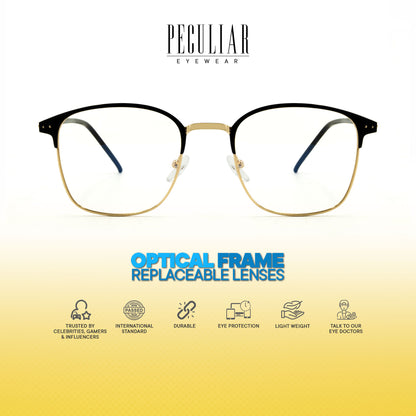 Haru Square Metal Frame Photochromic TransitionPro
