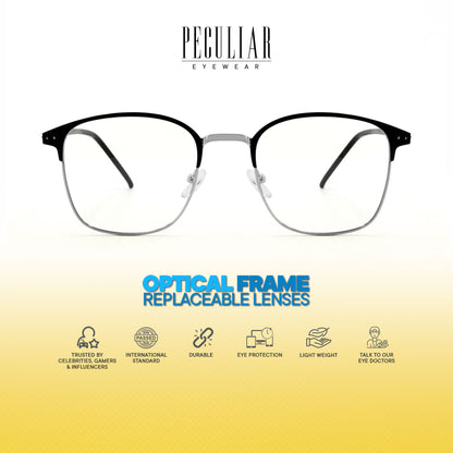 Haru Square Metal Frame Photochromic TransitionPro