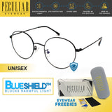 Peculiar SKY Round Metal Frame Anti Radiation Glasses UV400