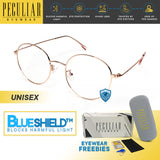 Peculiar SKY Round Metal Frame Anti Radiation Glasses UV400