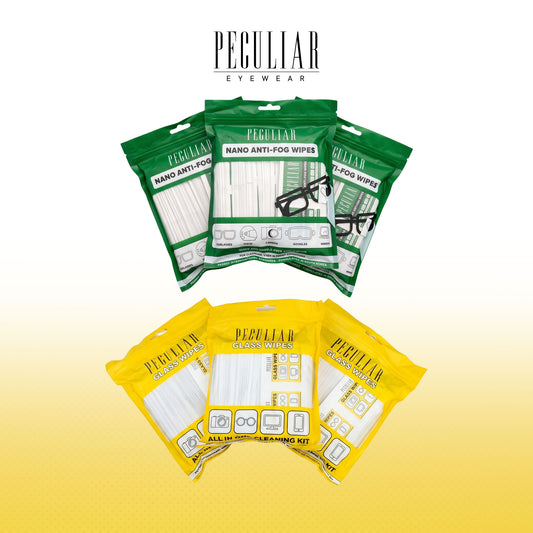 Peculiar Anti-Fog Glass Wipes Set of 3 Bundle with Nano-Technology Cleaner Degreaser Non-Toxic Quick Dry Dust removal, quick drying, high definition, Disposable Eyeglasses Cleaning Dry Cleaning Wipes Lens Cleaning Tissue Screen Remove Dust