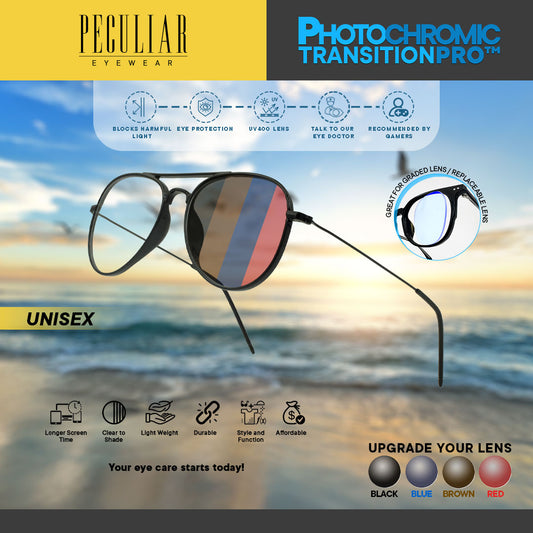 Peculiar HERO Aviator Photochromic TransitionPRO Computer Eyewear for Men and Women