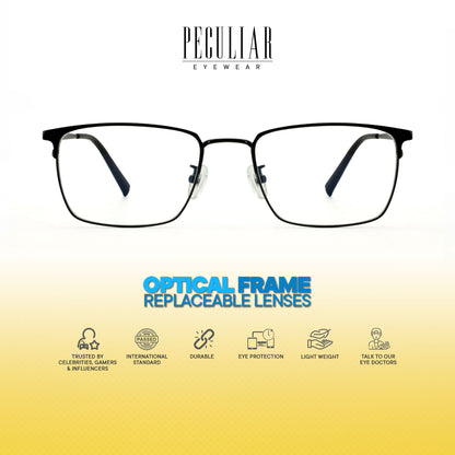 Oku Rectangle Metal Titanium Photochromic TransitionPro