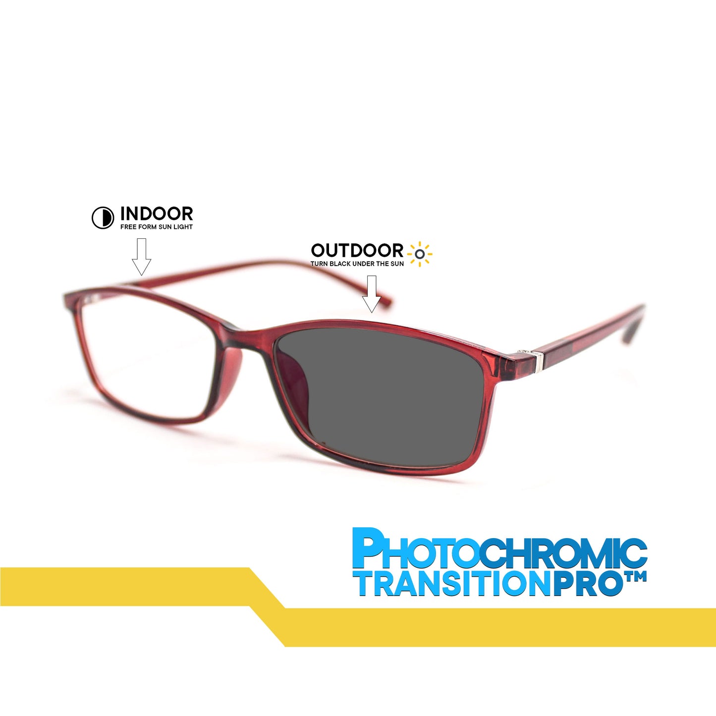 Peculiar Maxx Rectangle Acetate Sunglass Anti Rad Eyeglass Replaceable Lens Frames PhotoChromic TransitionPro Polarized UV400 Lens Photochromic TAC Lens for Men and Women