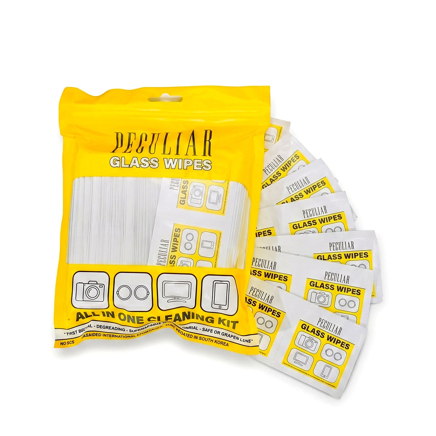 Peculiar Eyewear Glass Wipes Dust Eyeglasses Cleaner Degreaser Non-Toxic Quick Dry