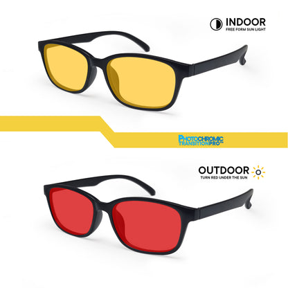 Peculiar Xander Rectangle Acetate Sunglass Anti Rad Eyeglass Replaceable Lens Frames PhotoChromic TransitionPro Polarized UV400 Lens Photochromic TAC Lens for Men and Women