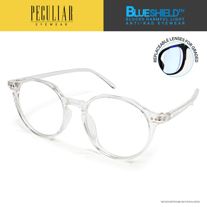 Peculiar EVAN Round Polycarbonate Frame Anti Radiation Glasses UV400