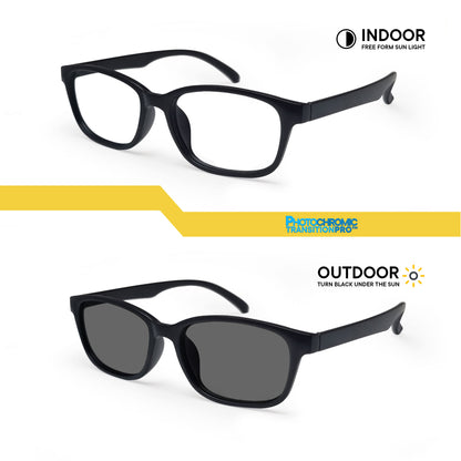 Peculiar Xander Rectangle Acetate Sunglass Anti Rad Eyeglass Replaceable Lens Frames PhotoChromic TransitionPro Polarized UV400 Lens Photochromic TAC Lens for Men and Women