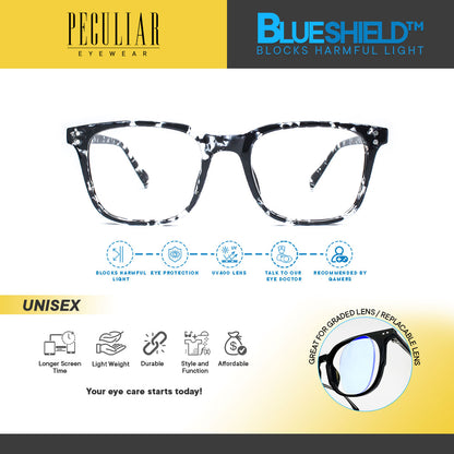 Peculiar LEO Square Polycarbonated Frame Anti Radiation Glasses UV400