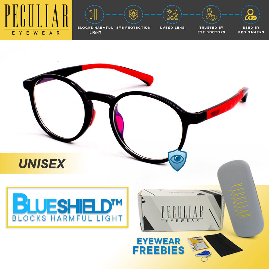 Peculiar Kids BRAD Round FLEX TR90 Rubberized Frame Anti Radiation Glasses UV400 (4-8 Years Old)