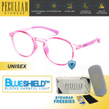 Peculiar Kids BRAD Round FLEX TR90 Rubberized Frame Anti Radiation Glasses UV400 (4-8 Years Old)
