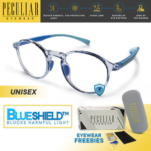 Peculiar Kids BRAD Round FLEX TR90 Rubberized Frame Anti Radiation Glasses UV400 (4-8 Years Old)