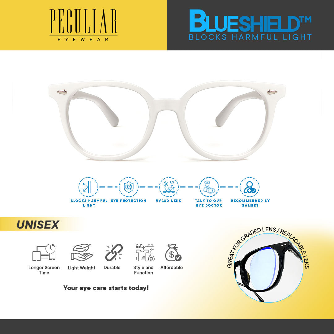 Ces Style CECILIA x Peculiar Square Polycarbonate Frame Anti Radiation Glasses UV400