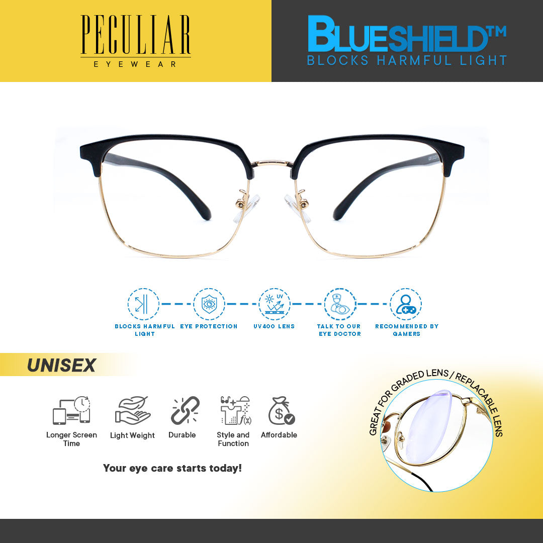 Peculiar KYLE Square FLEX TR90 Frame Anti Radiation Glasses UV400 ...