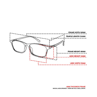 Peculiar Sean Rectangle Acetate Black Lens Sunglass Polarized Anti Rad Eyeglass Replaceable Lens Frames PhotoChromic TransitionPro  UV400 Lens Photochromic TAC Lens for Men and Women