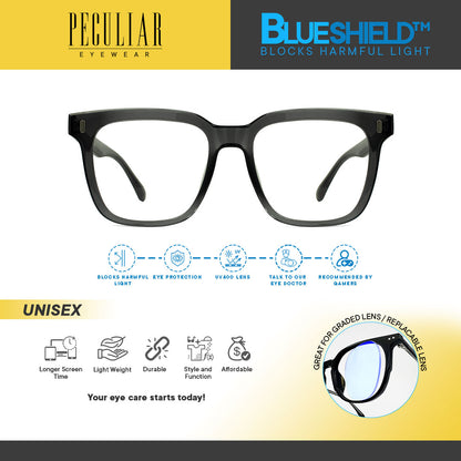 Peculiar Eyewear CLARK Square Anti Radiation Sunglasses Replaceable Lenses for Men and Women