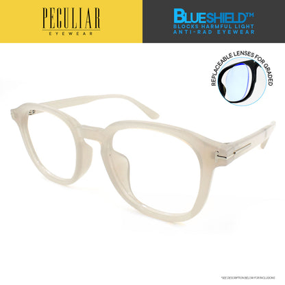 Peculiar Eyewear AKI Square Anti Radiation Sunglasses Replaceable Lenses for Men and Women