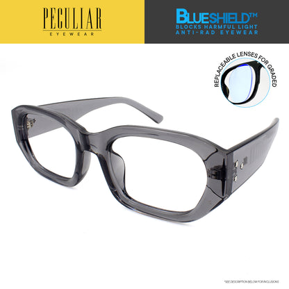 Peculiar Eyewear RIRI Oval Anti Radiation Sunglasses Replaceable Lenses for Men and Women