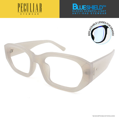 Peculiar Eyewear RIRI Oval Anti Radiation Sunglasses Replaceable Lenses for Men and Women