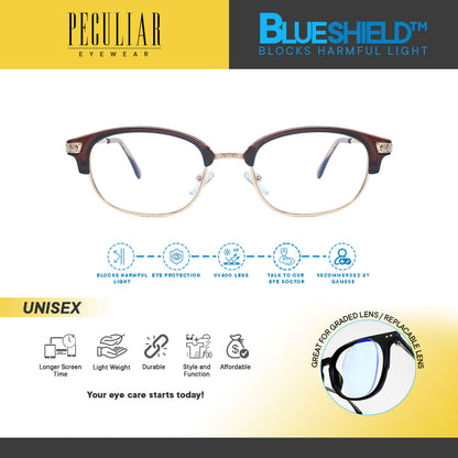 Peculiar YSSA Oval Premium  Frame Anti Radiation Glasses UV400