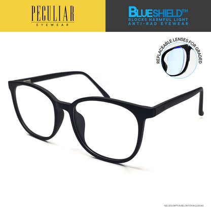 Peculiar RENN Square FLEX TR90 Frame Anti Radiation Glasses UV400
