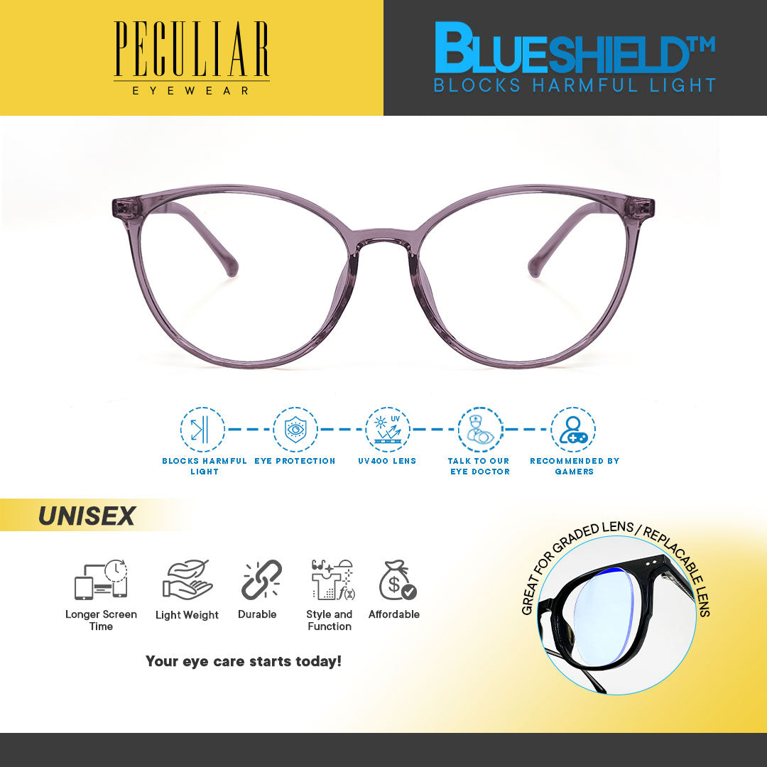Peculiar PERI Cat Eye FLEX TR90 Frame Anti Radiation Glasses UV400