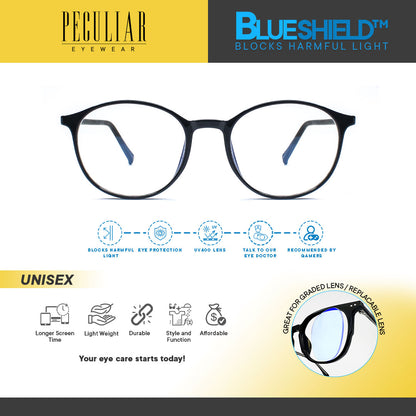 Peculiar KLEE Round FLEX TR90 Frame Anti Radiation Glasses UV400