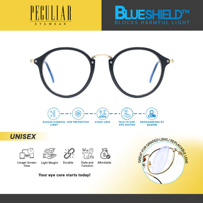 Peculiar LAYLA Round Polycarbonate Frame Anti Radiation Glasses UV400