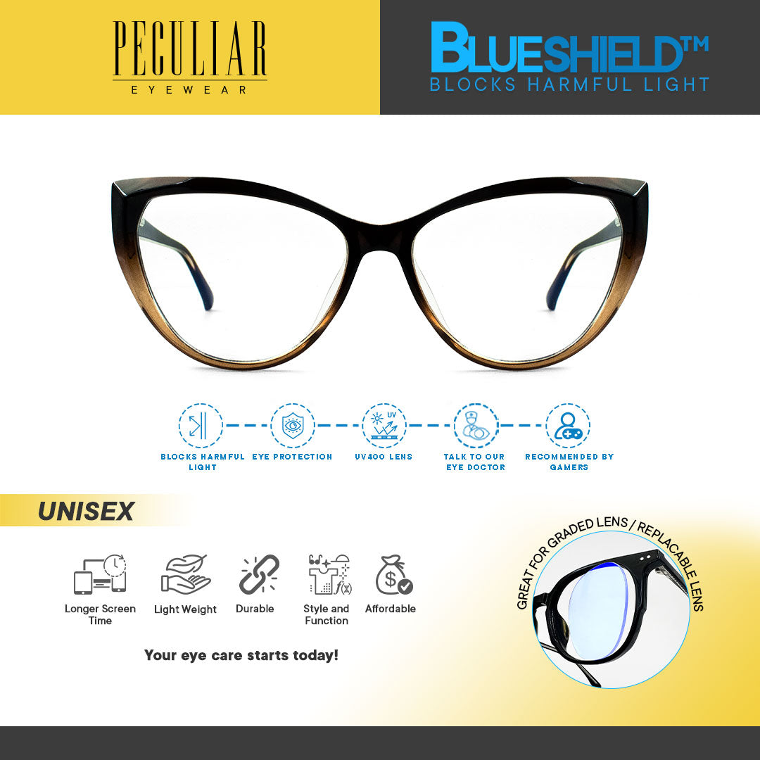 Peculiar XANDER Square Polycarbonate Frame Anti Radiation Glasses UV40 –  peculiareyewear