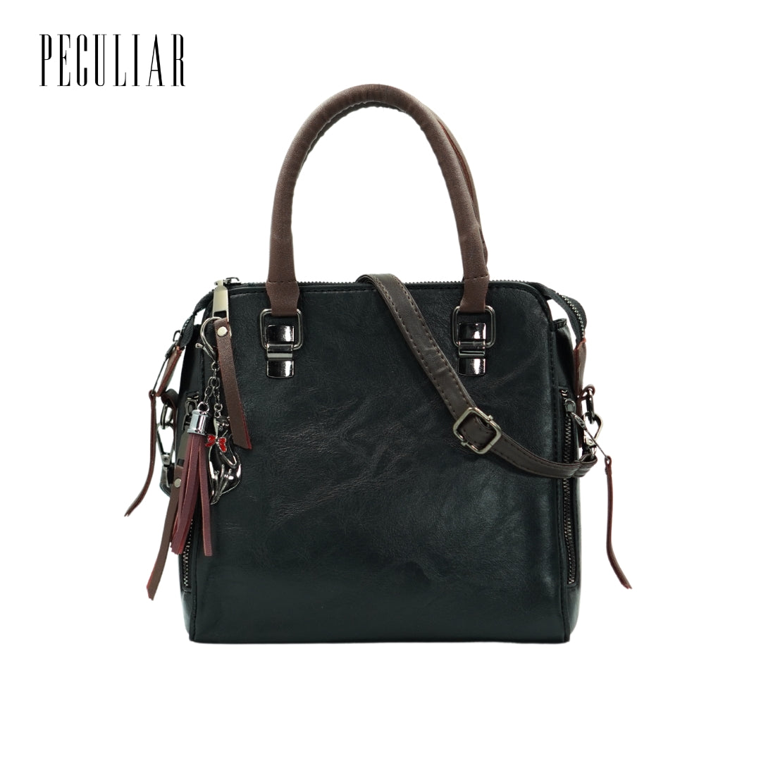 Peculiar HAERIN Leather Handbag Business Office School for men women