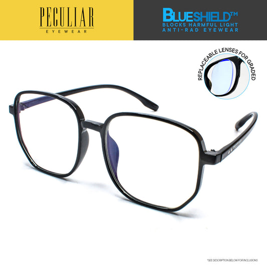 Peculiar DYLAN Oversized Square Polycarbonate Frame Anti Radiation Glasses UV400