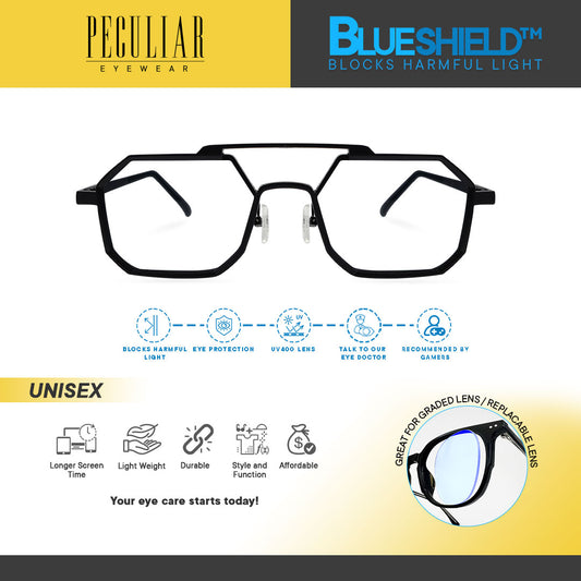 Peculiar Love Aviator Frame Fashion Glasses Computer Anti Radiation Eyewear For Unisex